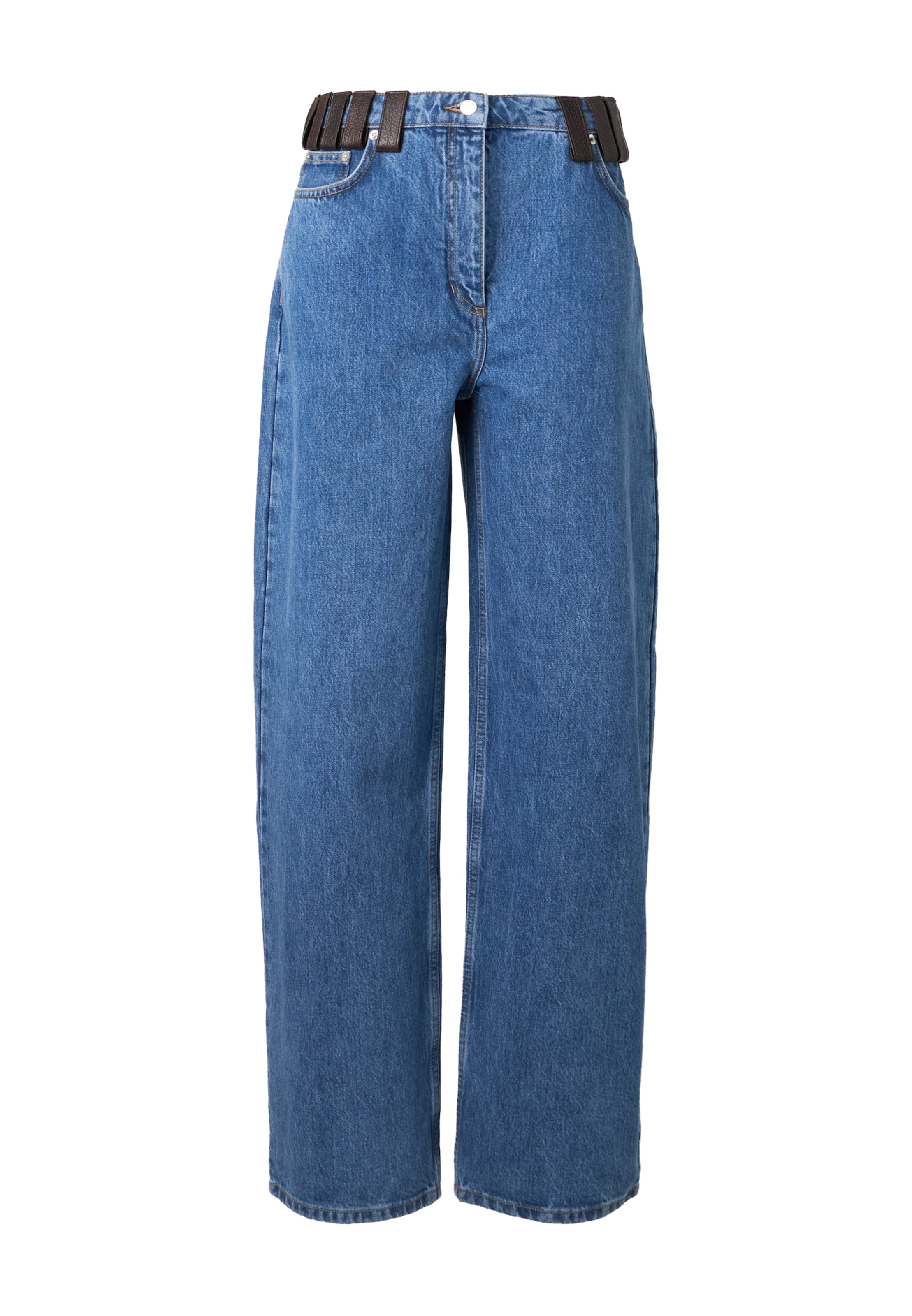 IRO Loosefit Jeans in Blauw: voorkant