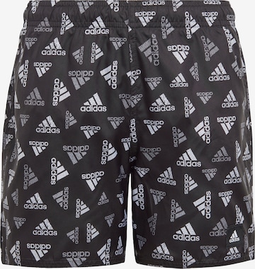 ADIDAS PERFORMANCE Athletic Swimwear in Black: front