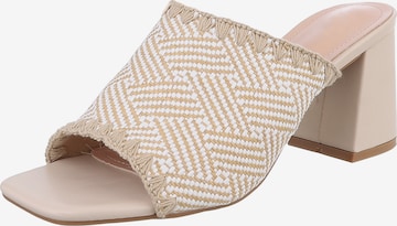 Ital-Design Pantolette in Beige: Vorderseite