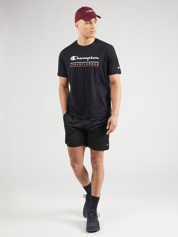 melns Champion Authentic Athletic Apparel T-Krekls