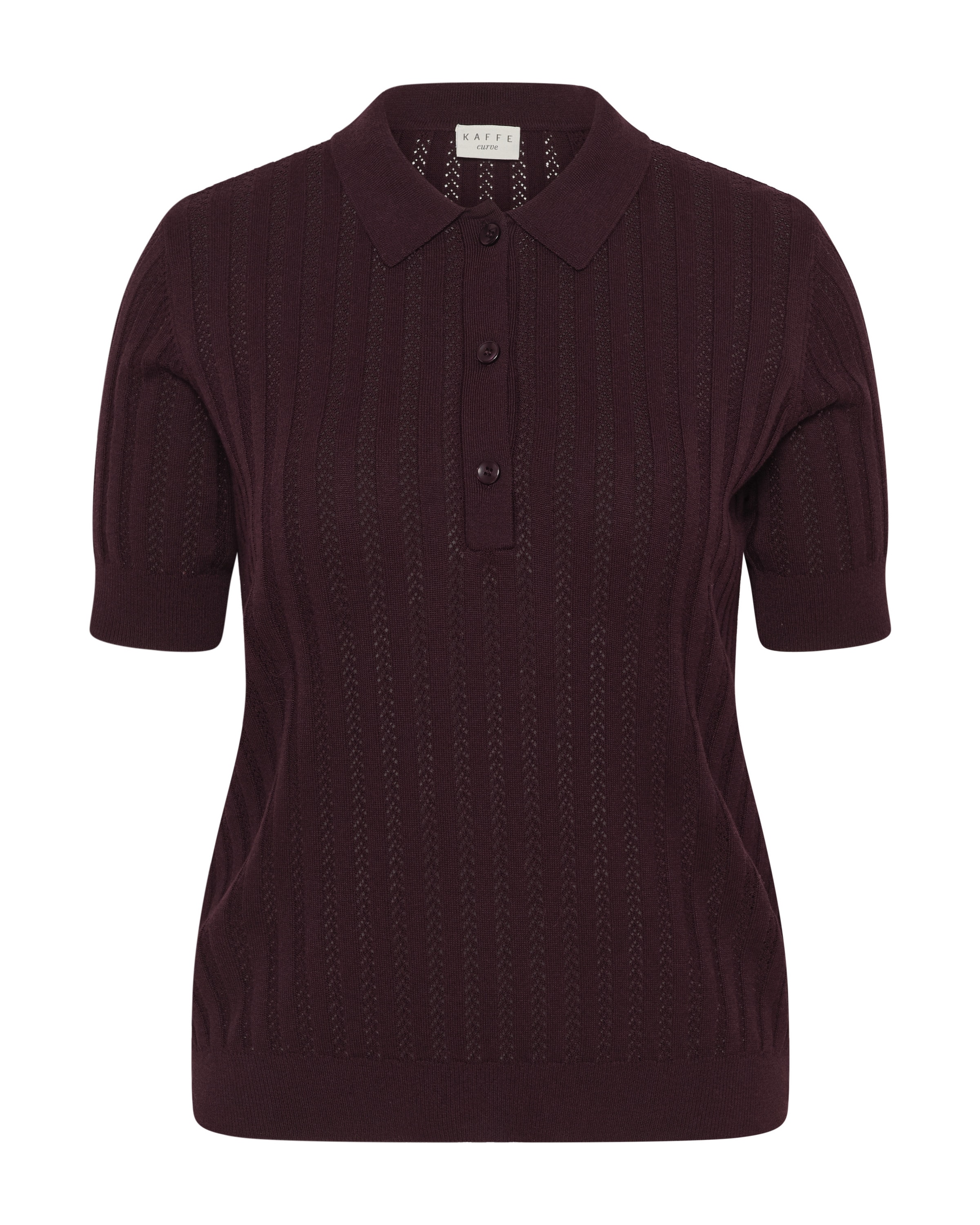 KAFFE CURVE Sweater 'KCbirda' in Brown: front