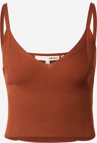 Tops en tricot Koton en marron : devant