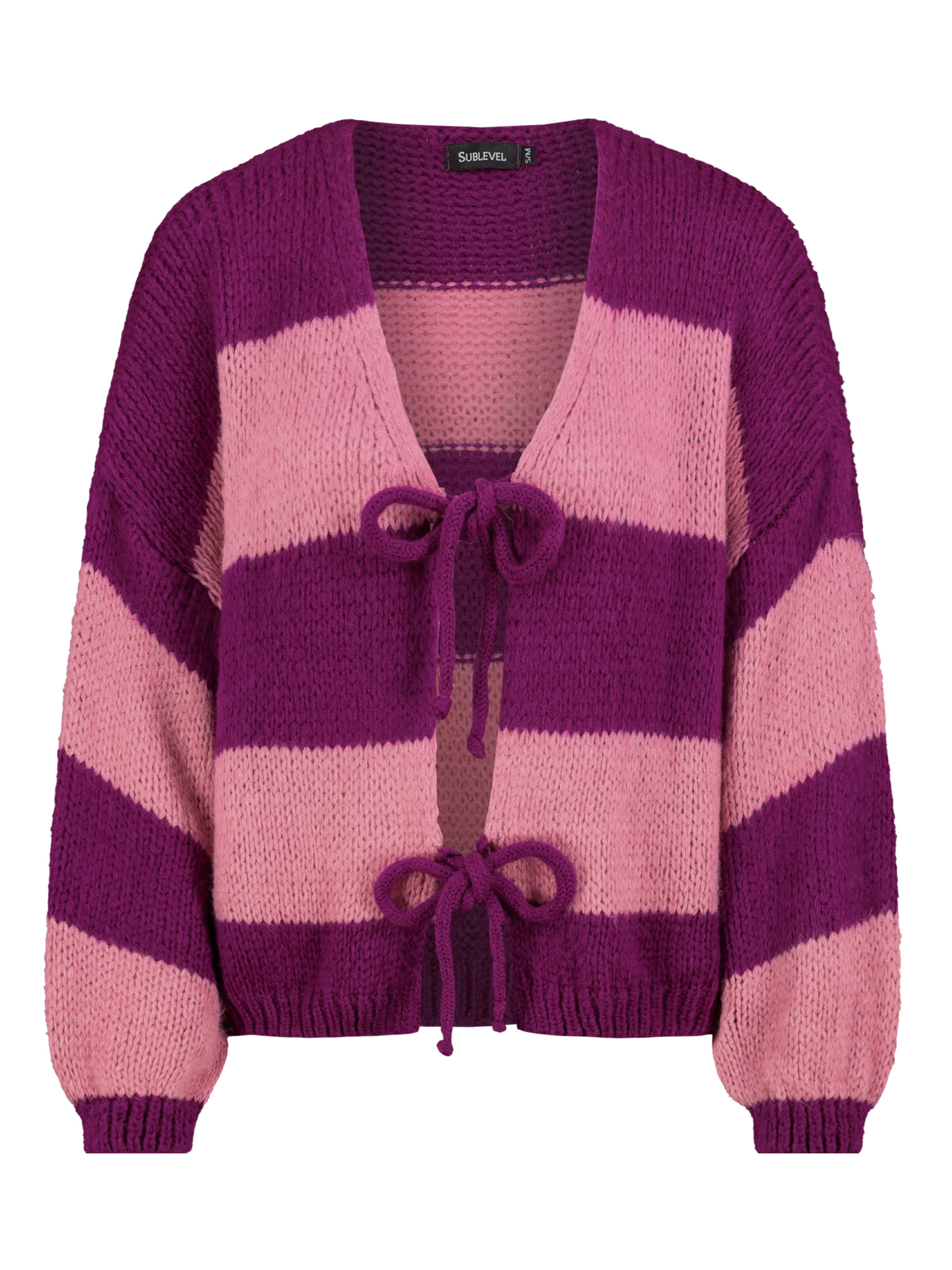 Sublevel Strickjacke in Mischfarben: Vorderseite
