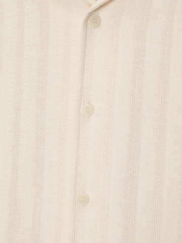Pull&Bear Comfort fit Button Up Shirt in White