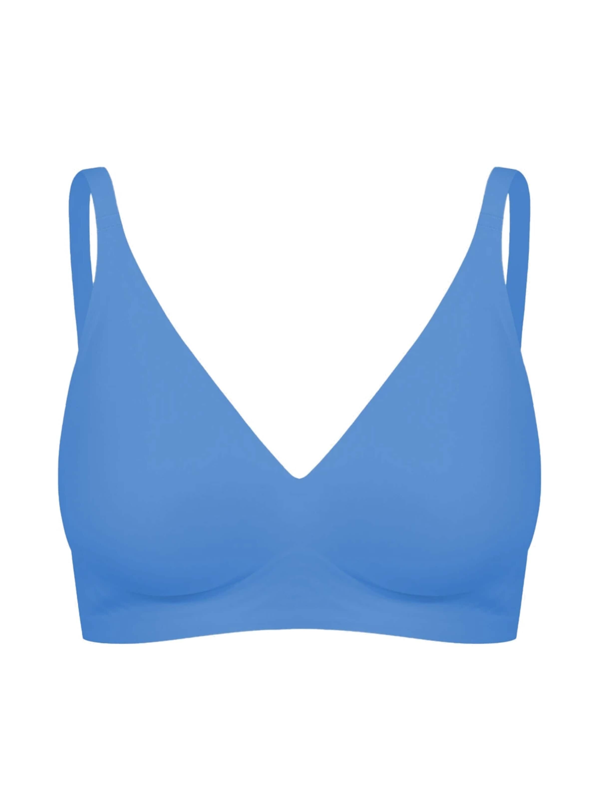cfab (formerly creamy fabrics) BH 'Comfort Push-Up BH'‌‌‌‌‌‌ in Blau: Vorderseite