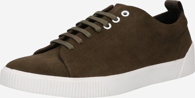 HUGO Baskets basses 'Zero_Tenn' en vert foncé, Vue avec produit