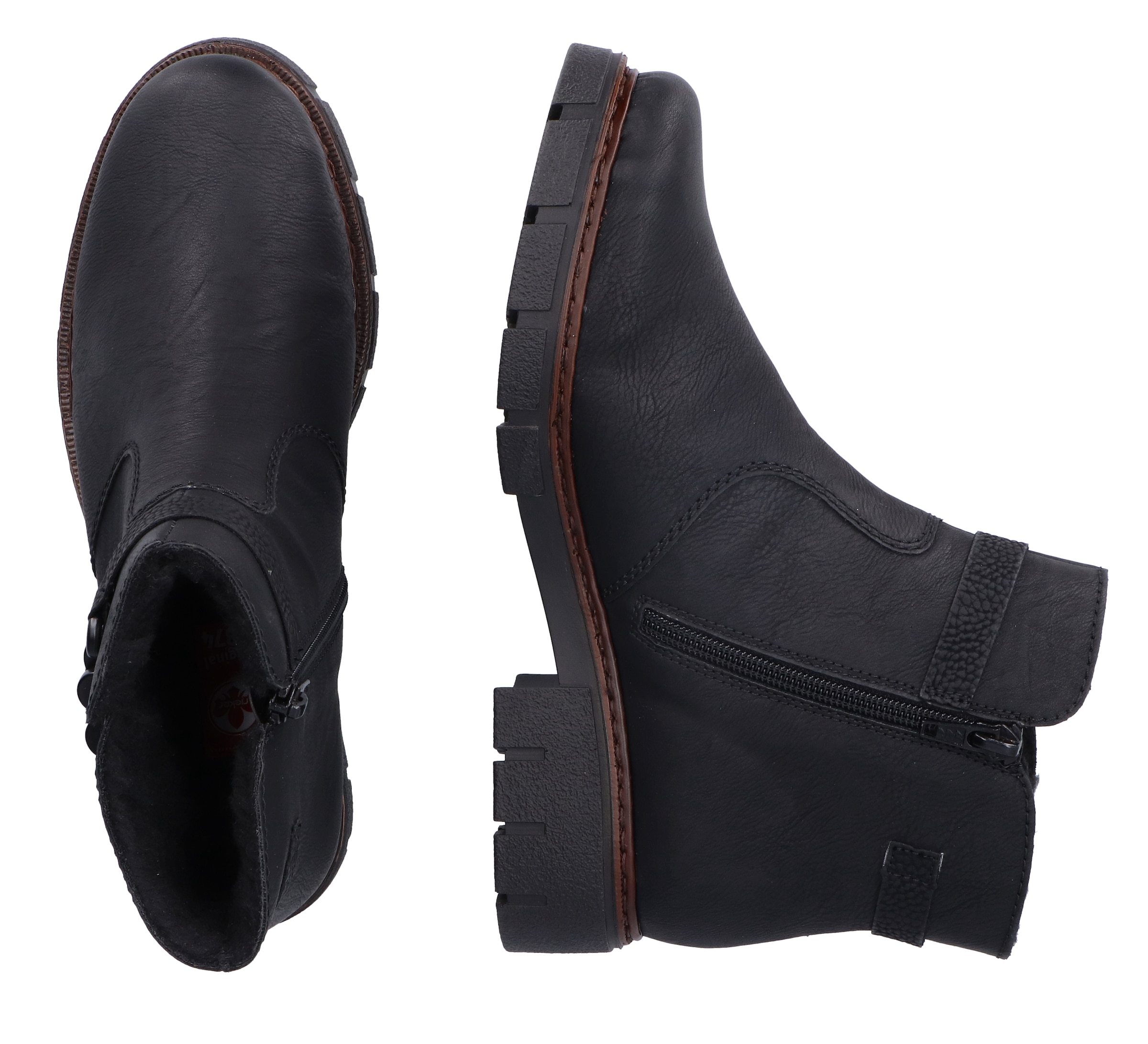 melns Rieker Puszābaki