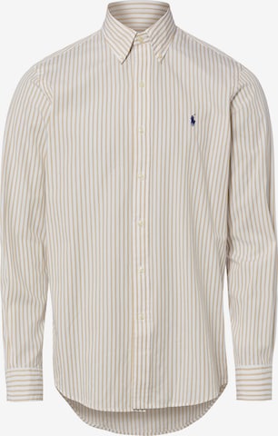 Chemise Polo Ralph Lauren en beige : devant