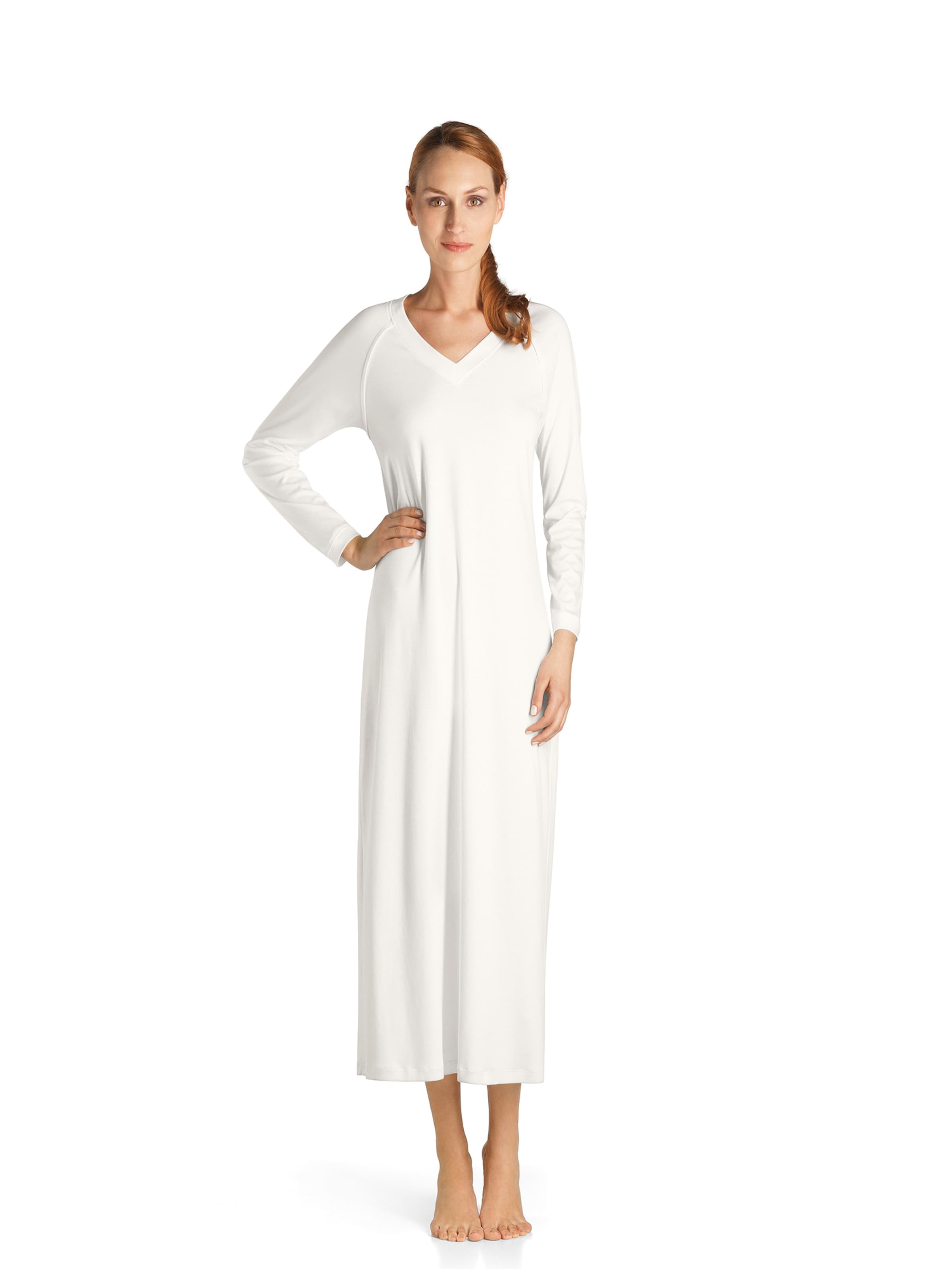 Hanro - Camisola de pijama ' Pure Essence 130cm ' em branco: frente