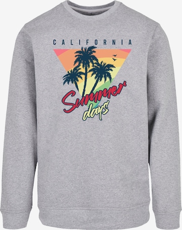 F4NT4STIC Sweatshirt 'California Palmen Retro' in Grey: front