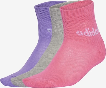 ADIDAS PERFORMANCE Athletic Socks 'Linear Ankle 5 Pairs Kids' in Grey: front