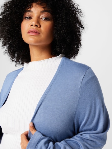 KAFFE CURVE Knit Cardigan 'Farsia' in Blue