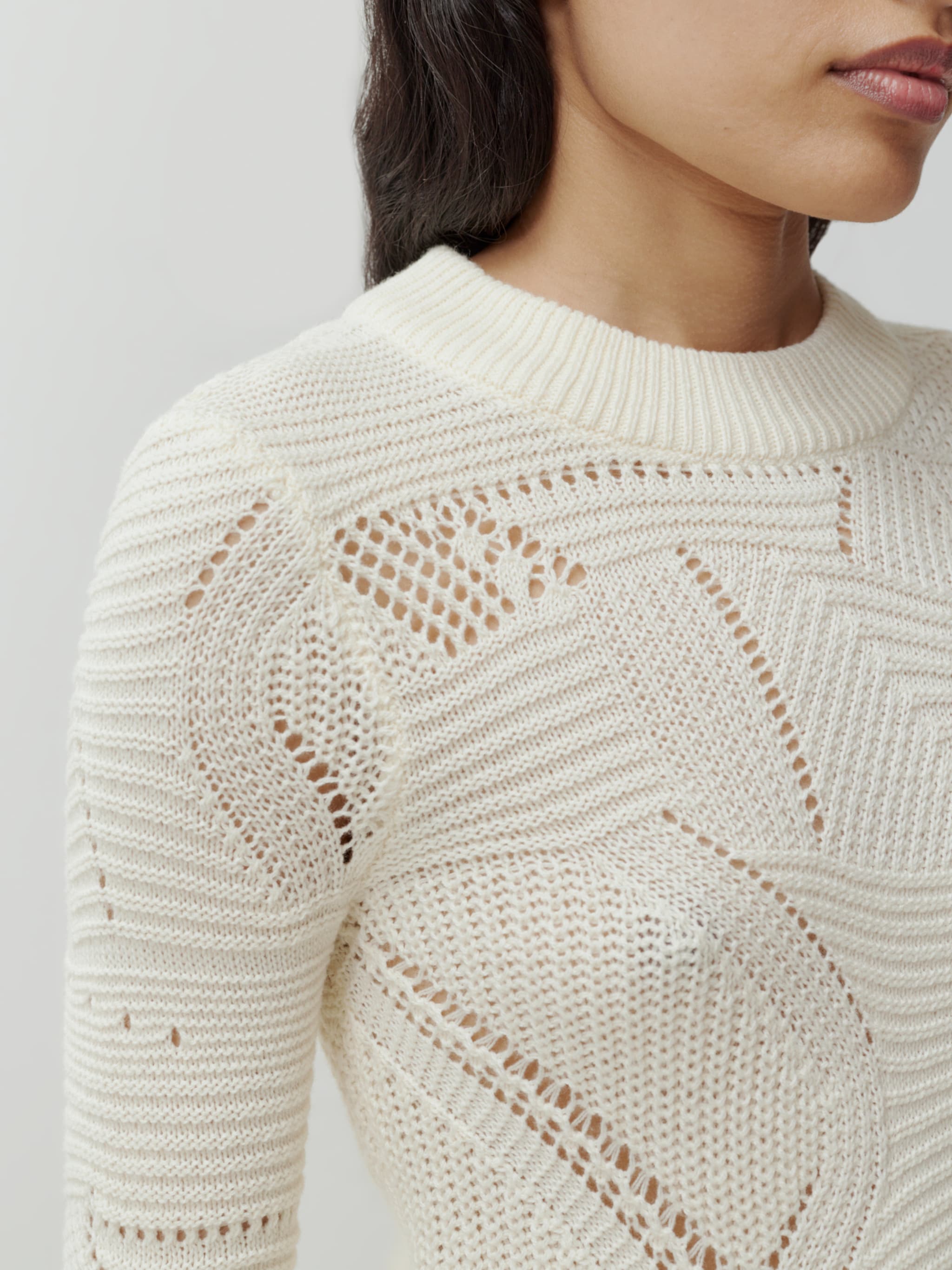 EDITED Produkte Pullover 'Mareke' wollweiß