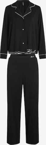 Karl LagerfeldPidžama - crna boja: prednji dio