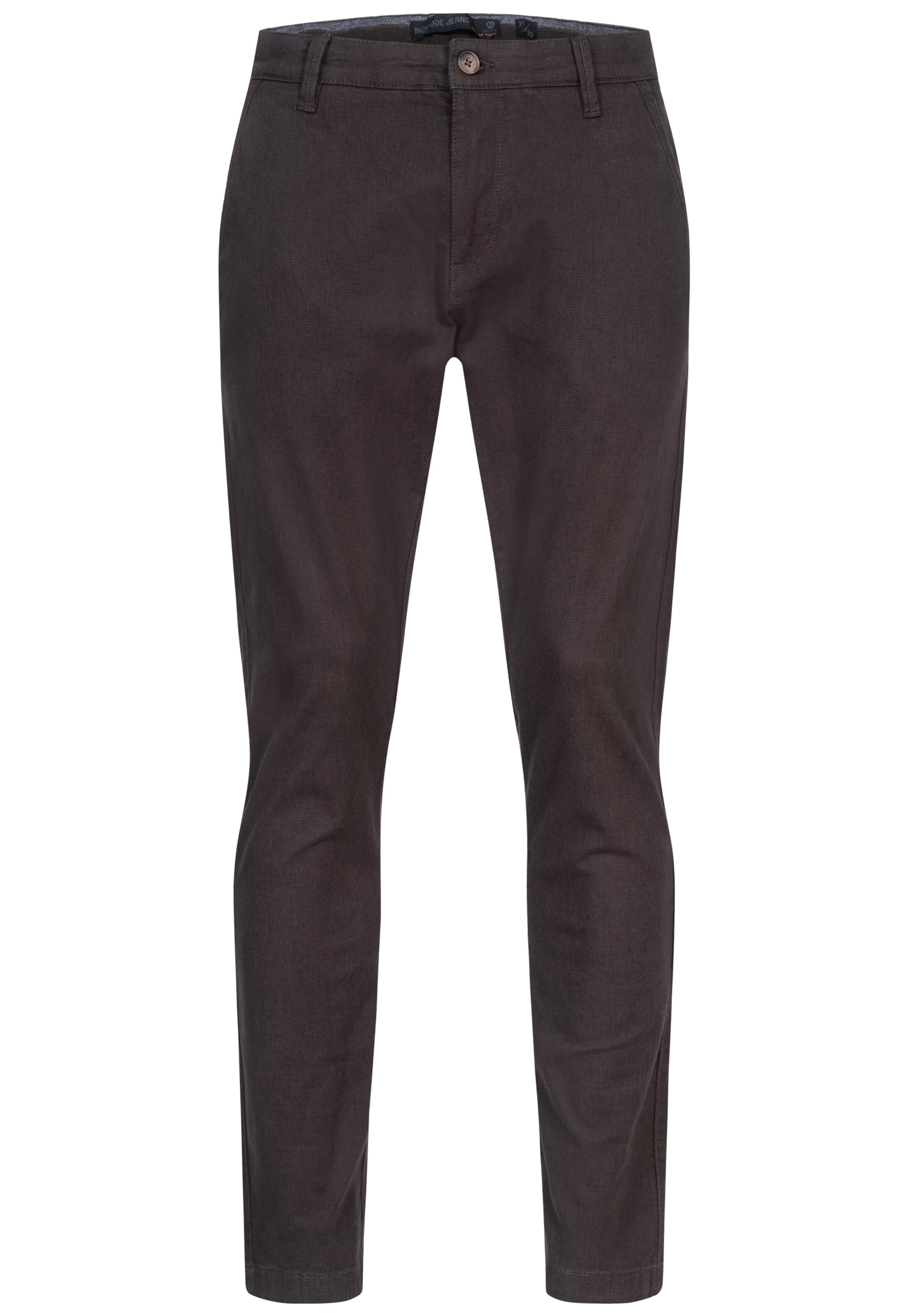INDICODE JEANS Chino trousers ' INAsher ' in Brown: front