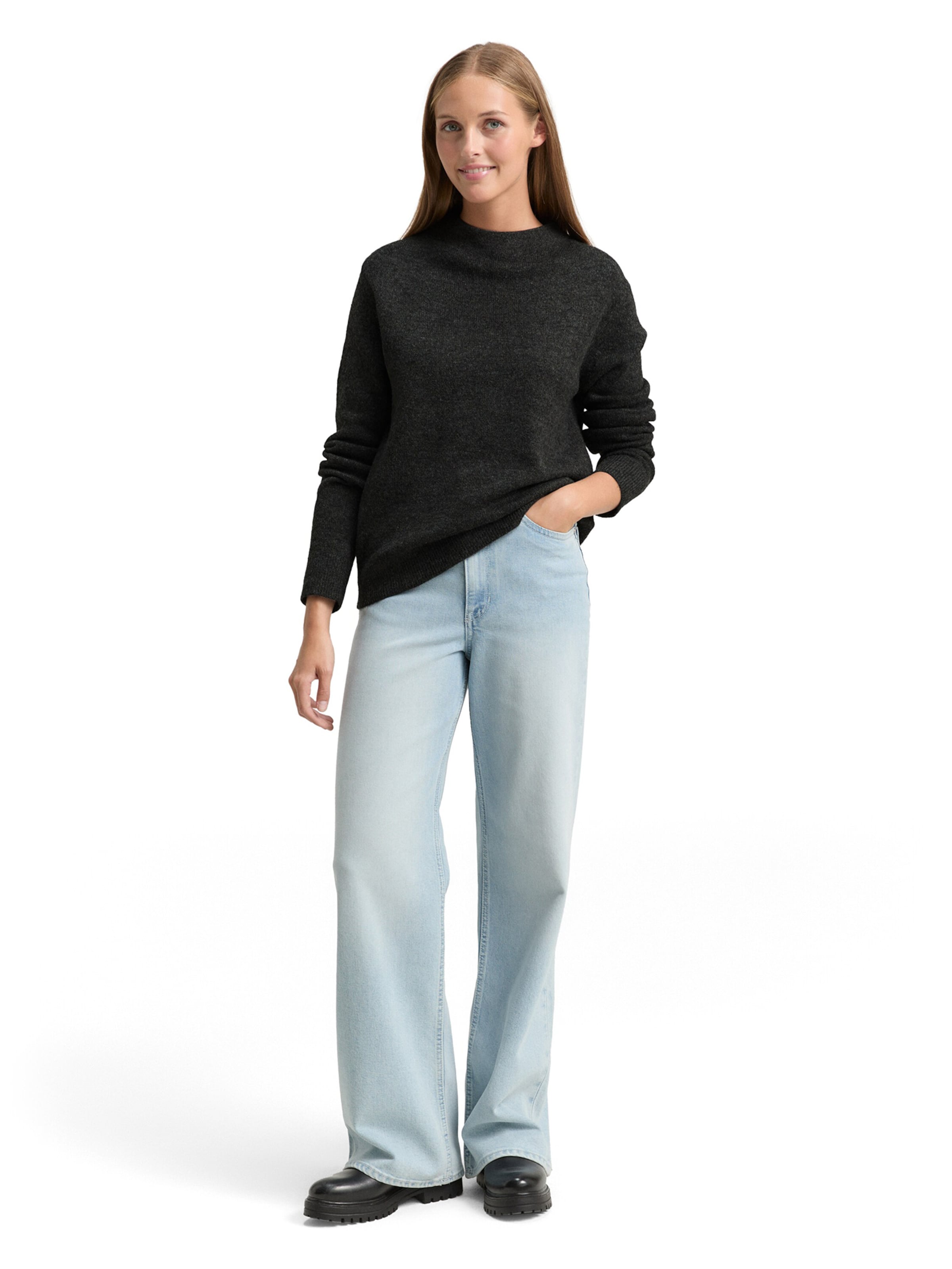 TOM TAILOR DENIM Sweater in Grey