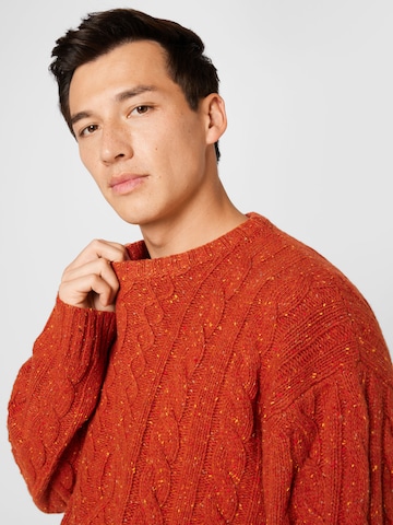 LEVI'S ® Sweater 'Stay Loose Cable Crew' in Red