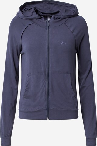 ONLY PLAY Athletic Zip-Up Hoodie 'BIRDY' in Blue: front