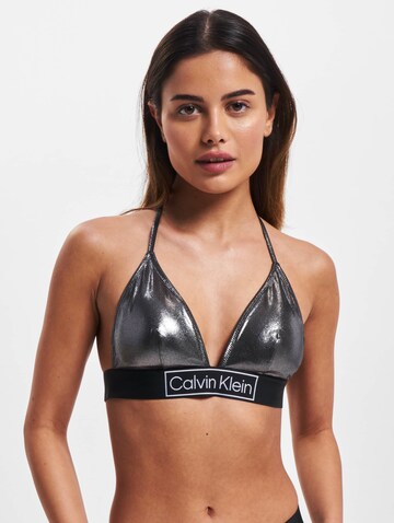 Calvin Klein Swimwear Triangle Bikini top in Black