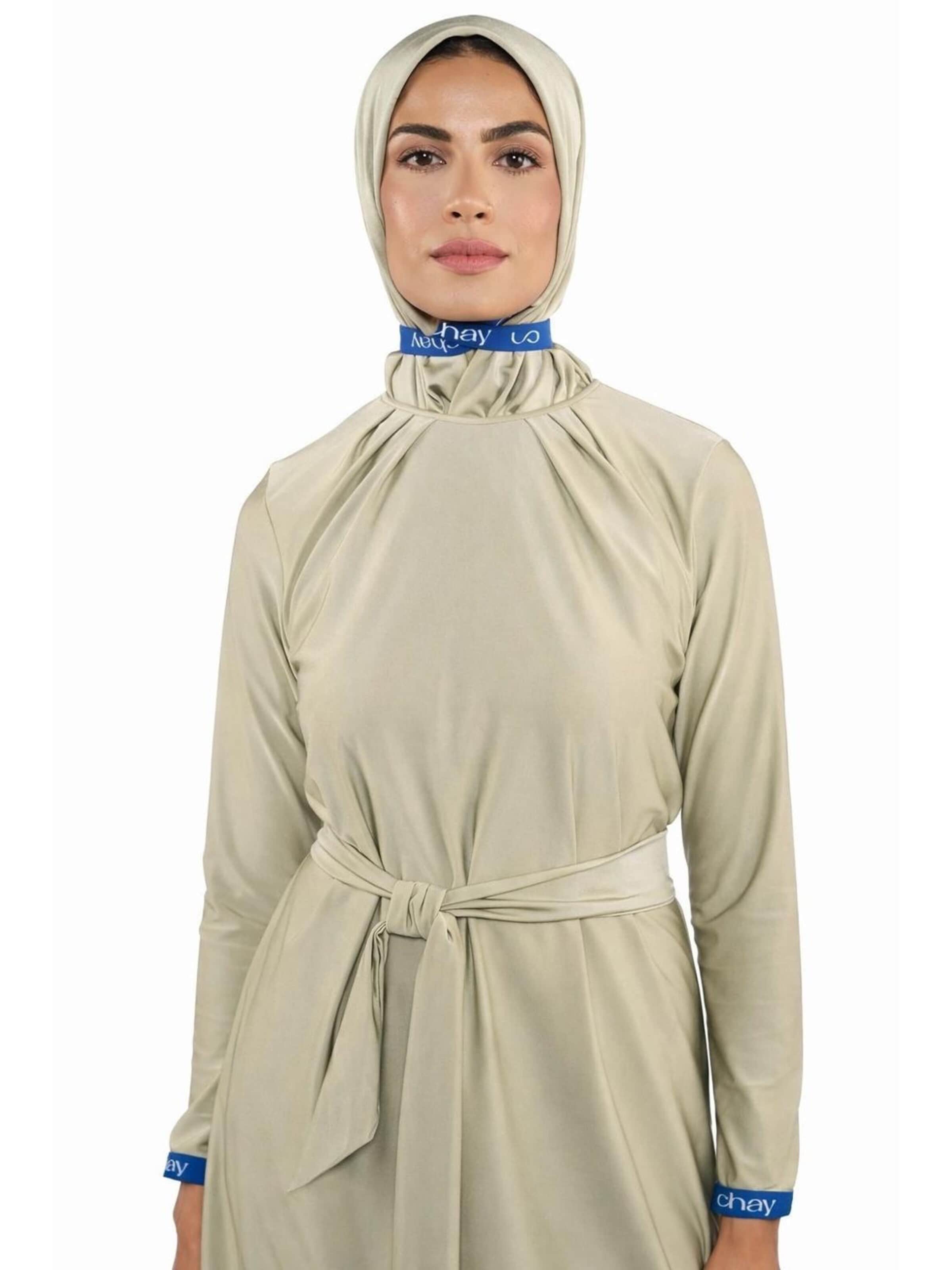 Chay High neck Badpakjurk 'Chay Nis Elegance Champagne  Burkini - Swimset' in Beige