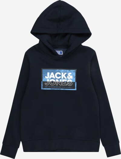 Jack & Jones Junior Mikina 'LOGAN' - námornícka modrá / svetlomodrá / šedobiela, Produkt
