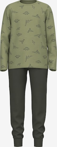 NAME IT Pajamas 'Sage Dino' in Green: front