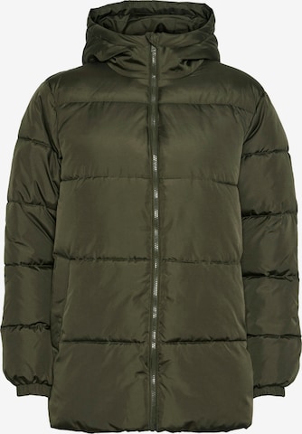 Giacca invernale 'Maddie' di PIECES in verde: frontale
