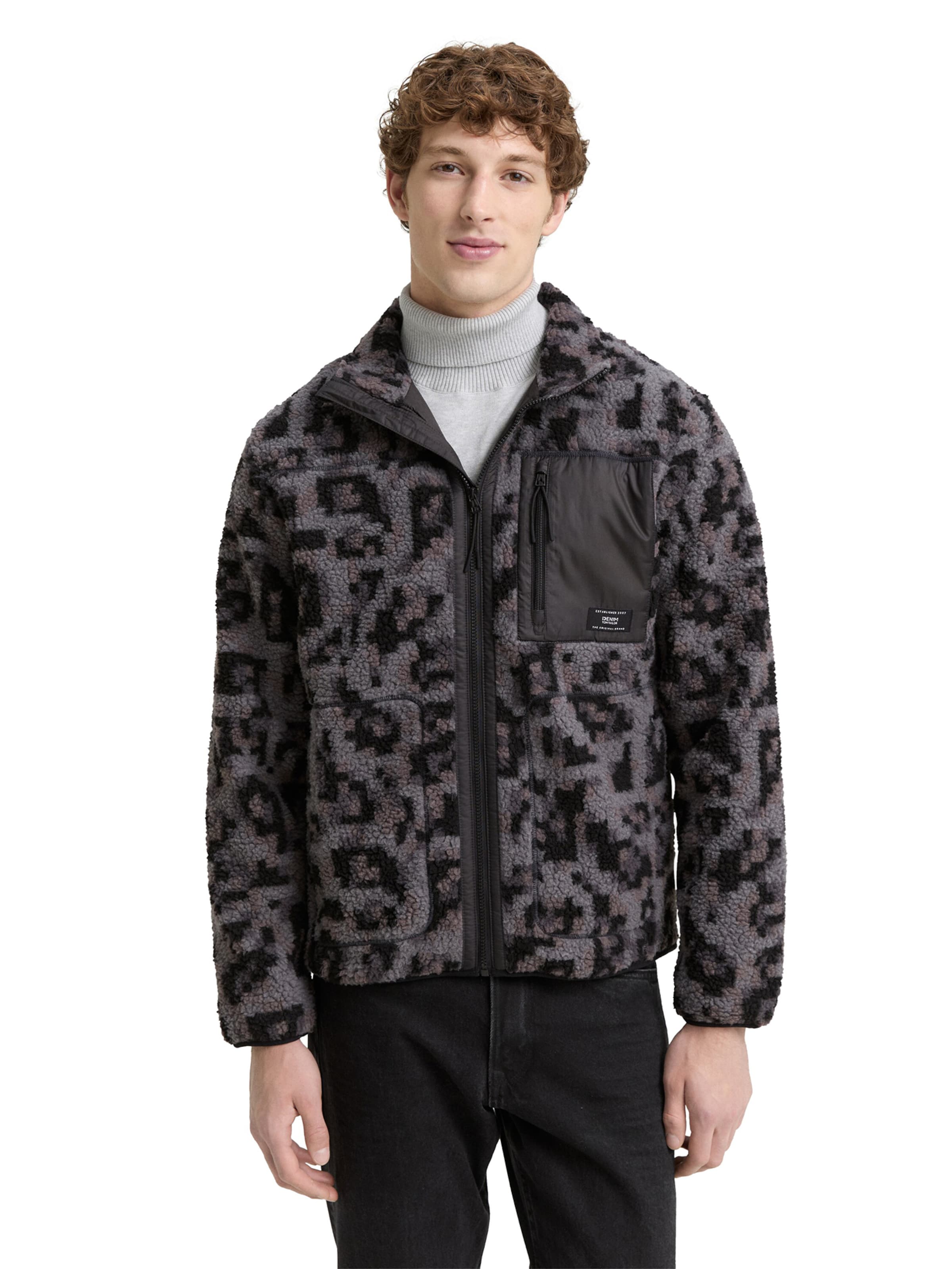 TOM TAILOR DENIM Between-Season Jacket in Black: front