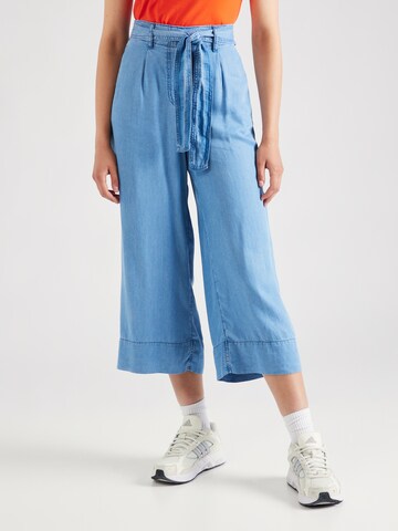 Tally Weijl Zvonové kalhoty Kalhoty se sklady v pase – modrá: přední strana