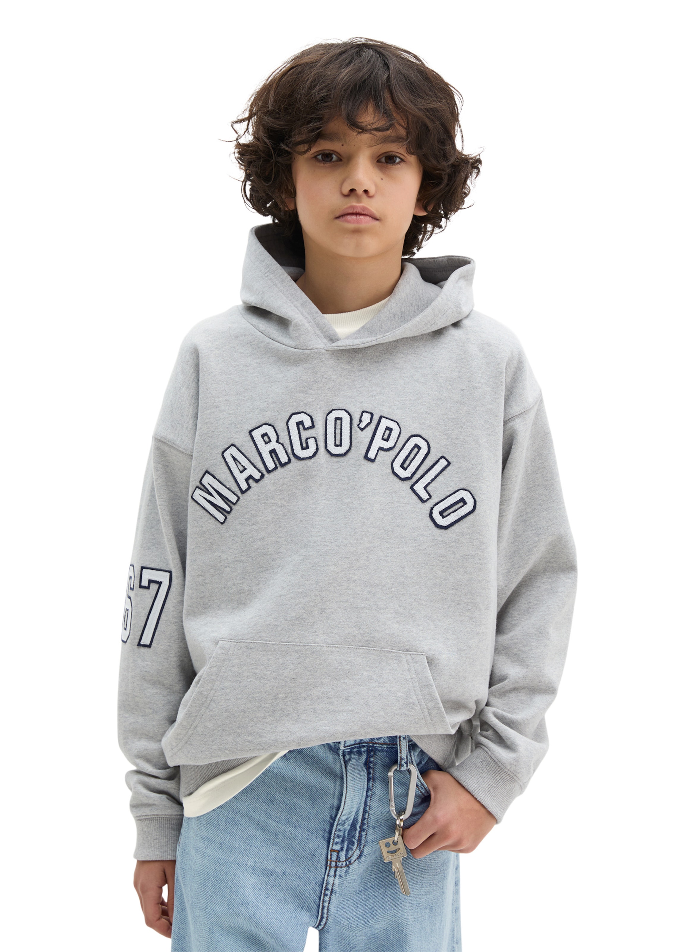 Marc O'Polo Sweatshirt in Grey: front