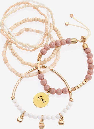 LASCANA Bracelet en beige / nude / or / blanc, Vue avec produit