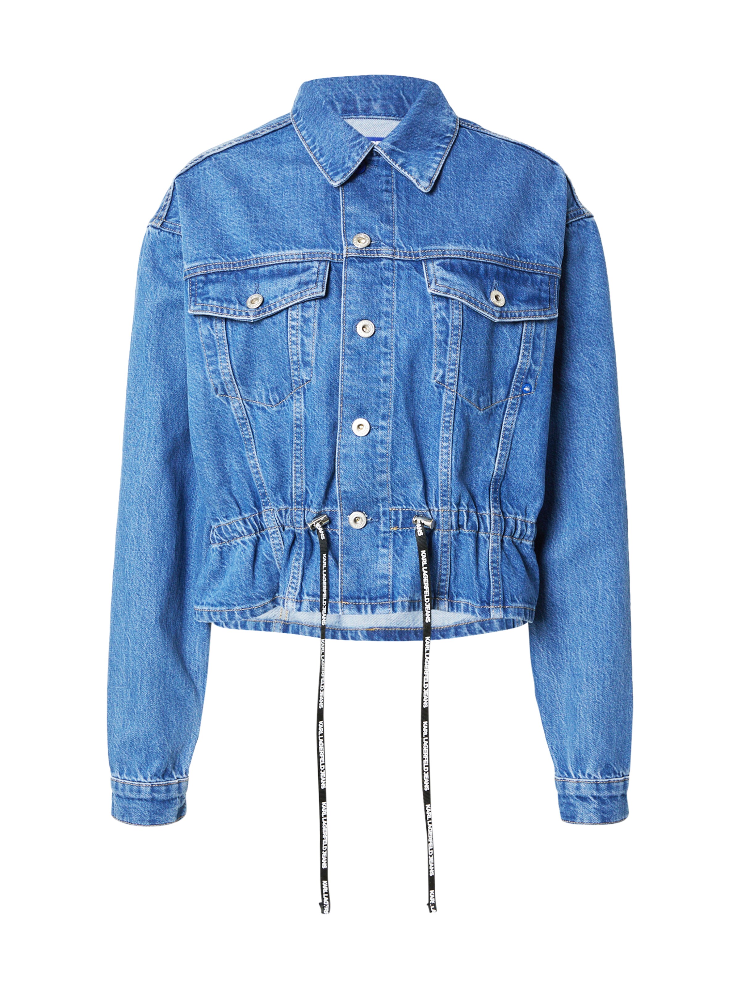 KARL LAGERFELD JEANS Φθινοπωρινό και ανοιξιάτικο μπουφάν σε μπλε: μπροστά