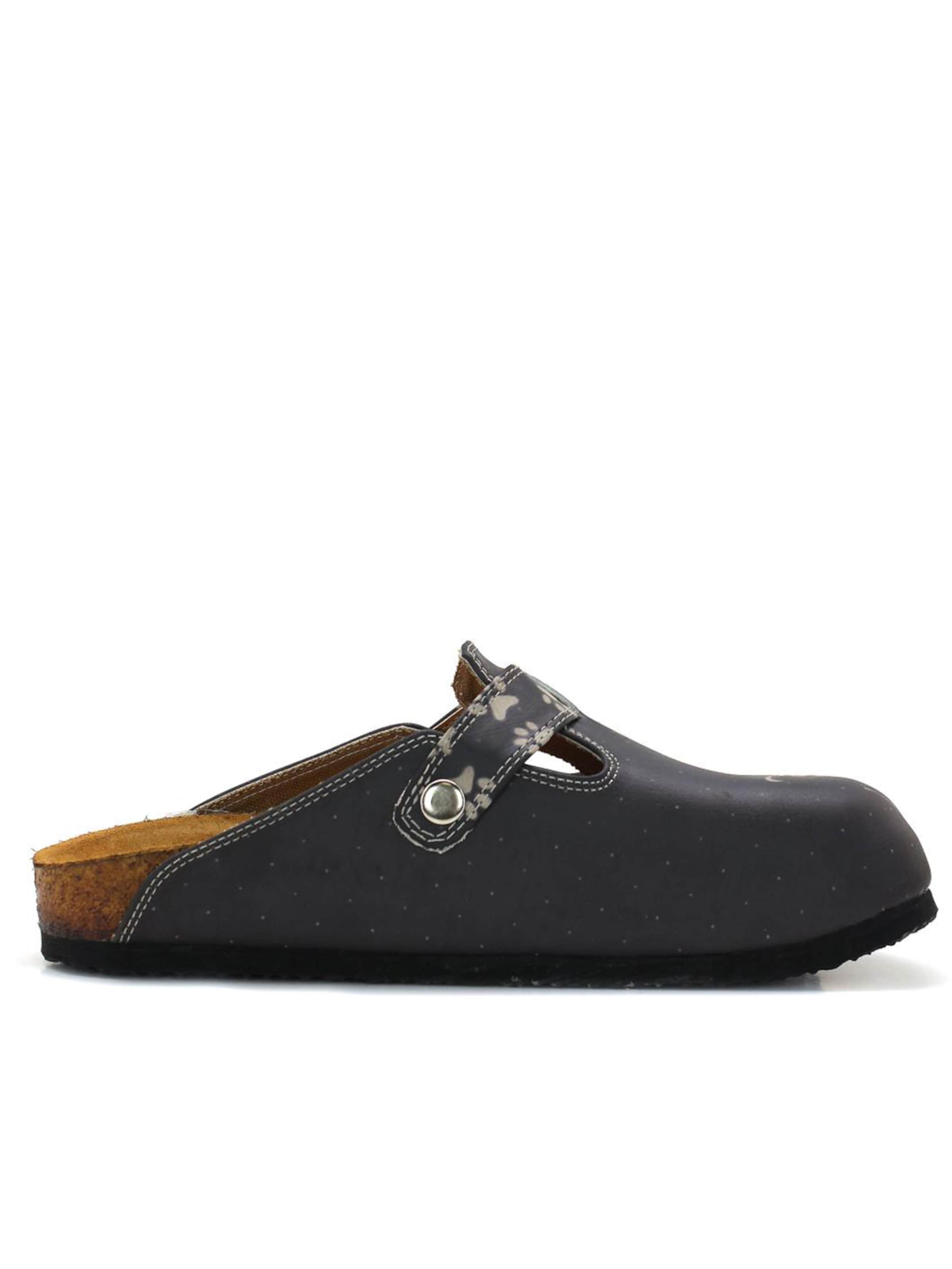 Clogs 'Women Calceo Black and Beige Clogs CAL5422 with cat design' di Goby in colori misti