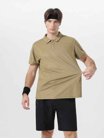 YOUTHUP Performance Shirt 'Gradschnitt' in Brown