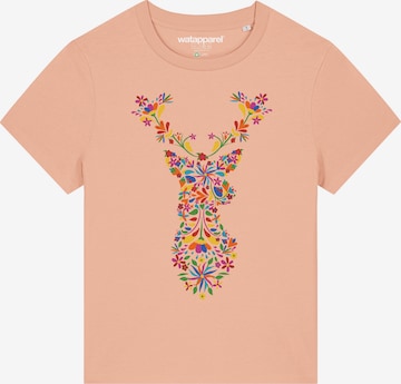 Watapparel Shirt 'Floral Deer' in Orange: front