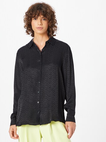 HUGO Blouse 'Evish' in Zwart: voorkant