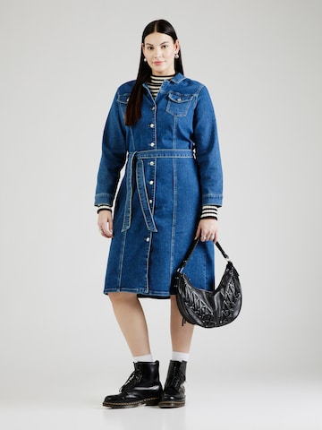 Vero Moda Curve - Vestido camisero en azul