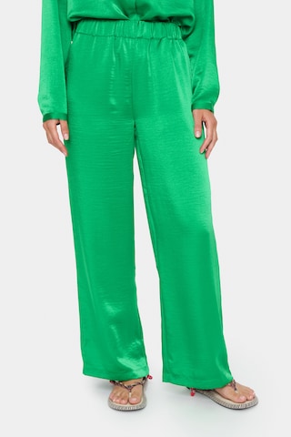 Wide Leg Pantalon 'Dinne' SAINT TROPEZ en vert : devant