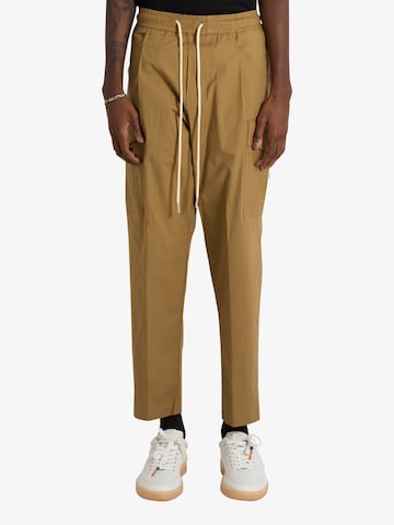 Effilé Pantalon à pince Yes London en beige : devant