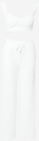 Misspap Bralette Underwear Sets in White: front
