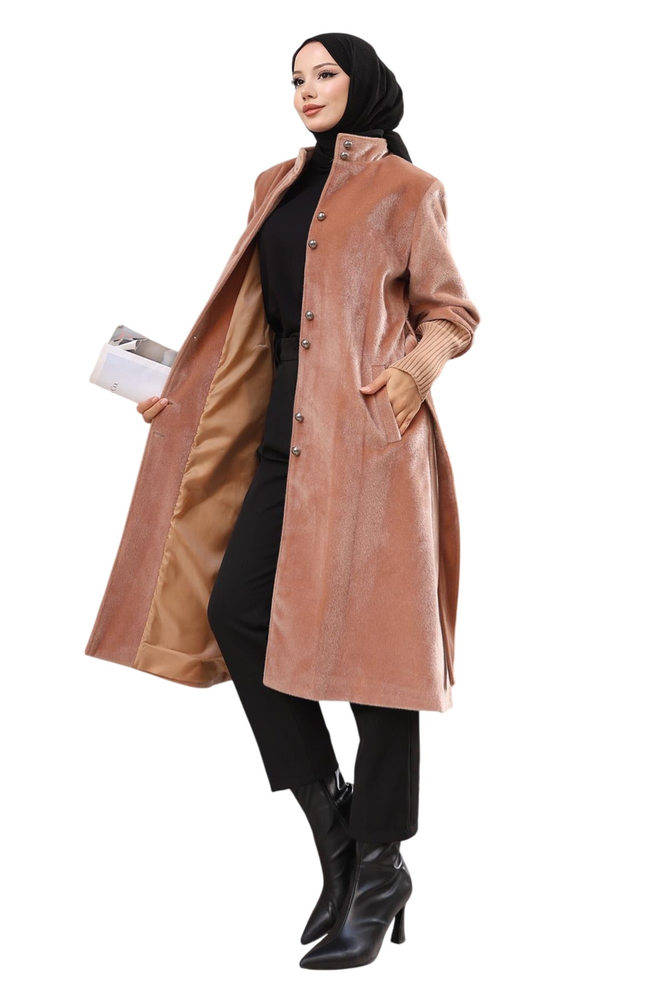 MODAMIHRAM Tussenmantel in Bruin