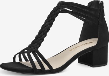 TAMARIS Sandal i svart: framsida