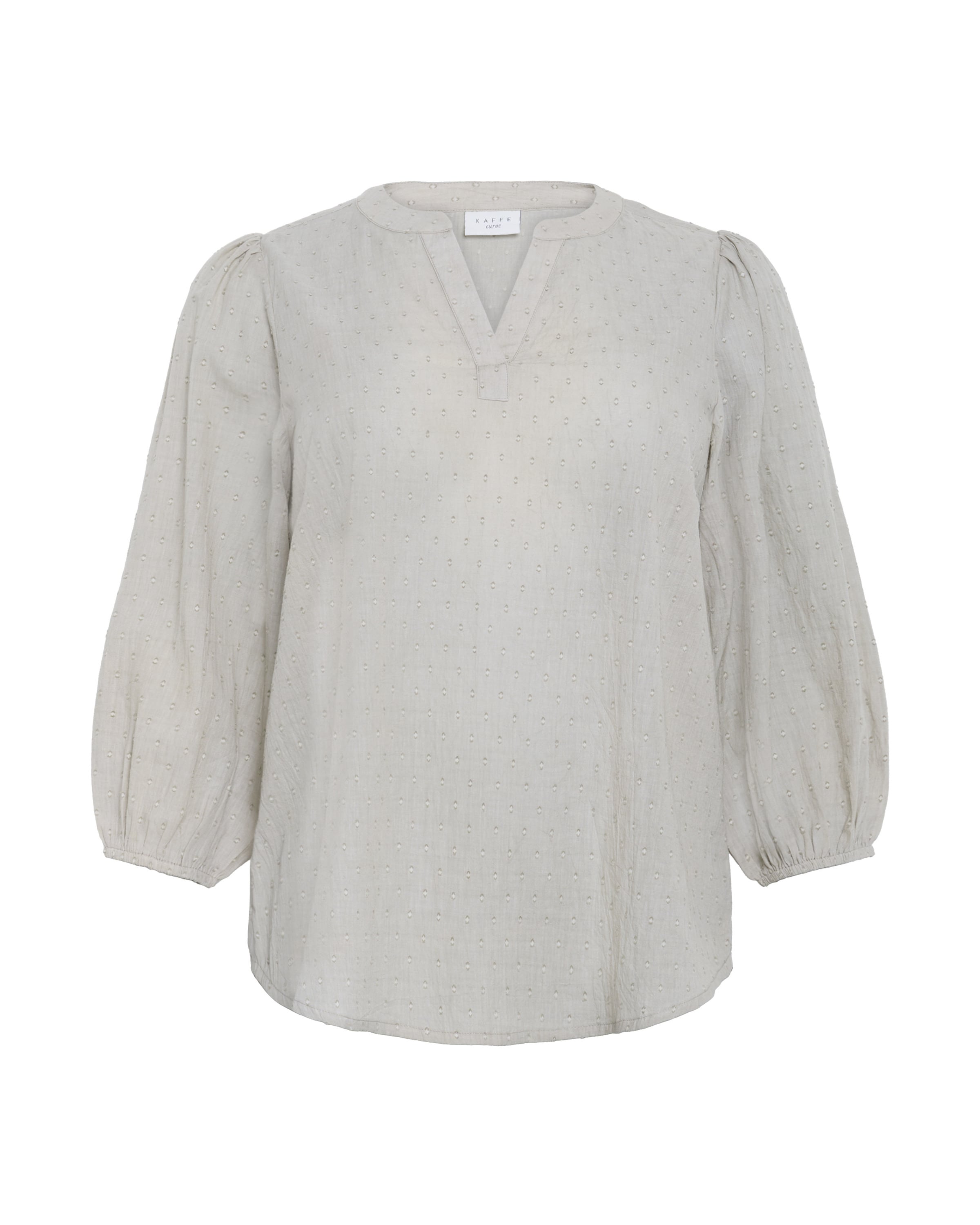 KAFFE CURVE Bluse 'KCSilla' in Grau: Vorderseite