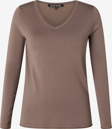 BASE LEVEL CURVY Pullover in Grau: predná strana