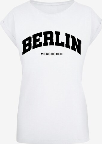 Merchcode T-Shirt 'Berlin' in Weiß: predná strana
