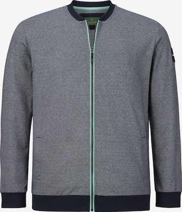 Charles Colby Zip-Up Hoodie ' Duke Melvyn ' in Blue: front