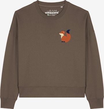 Sweat-shirt 'Cute Fox' Watapparel en marron : devant