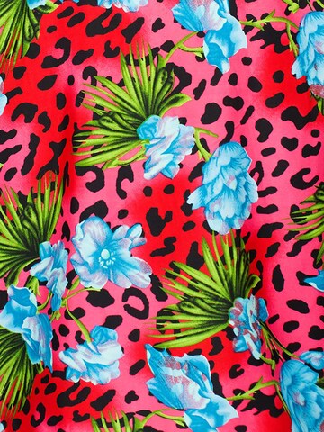 King Kameha Schal 'Leopard Flowers' in Rot