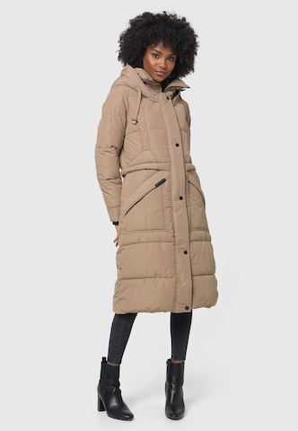 Manteau d’hiver 'Ayumii' MARIKOO en marron : devant