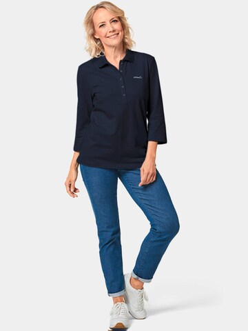 Goldner Shirt in Blau